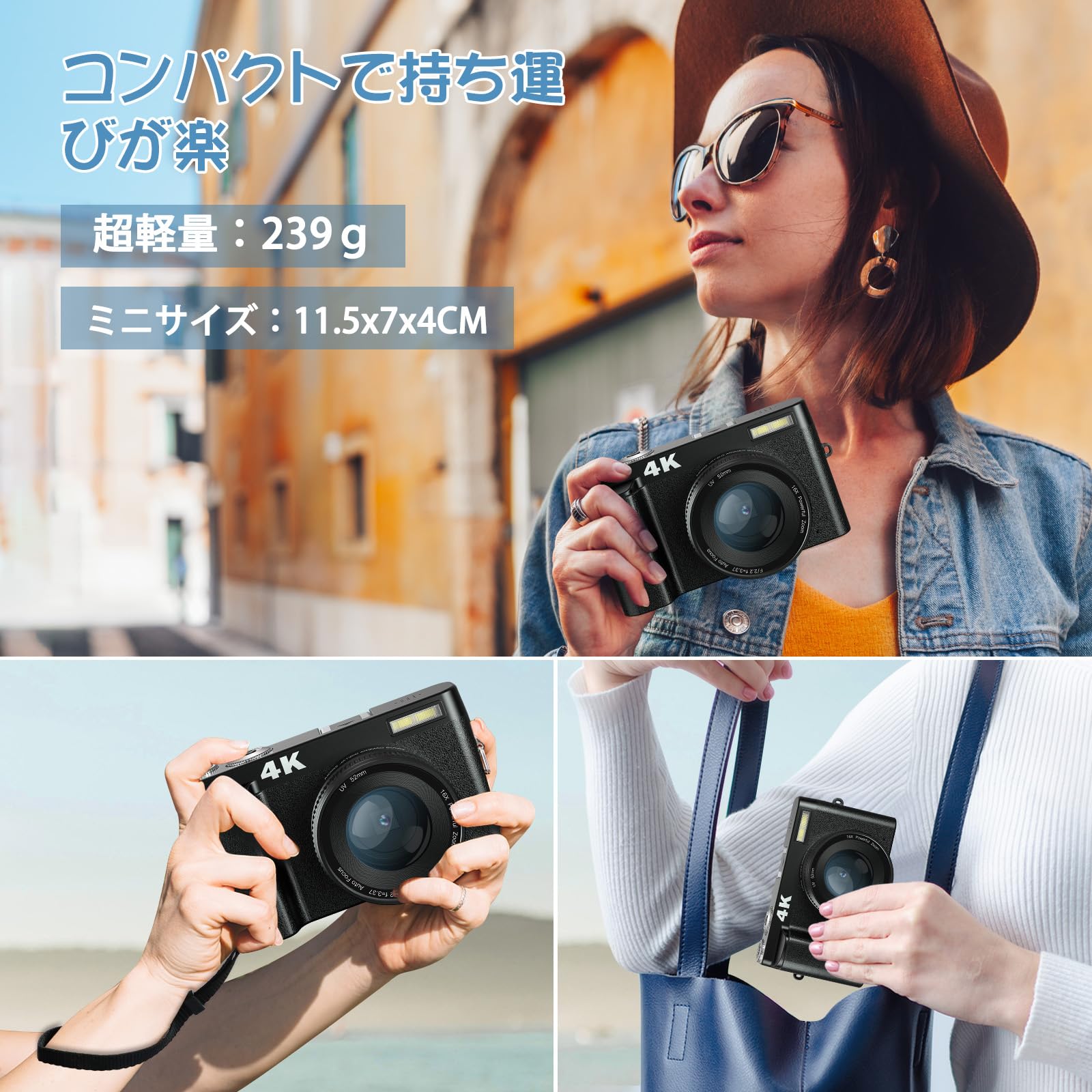 Amazon | SIXTARY 4K デジカメ 4800万画素 デジタルカメラ YouTube 用